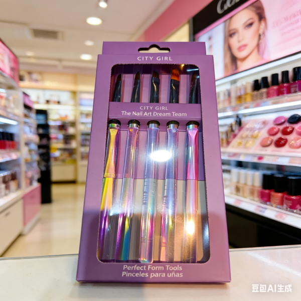 Kit de Pinceles CITY GIRL The Nail Art Dream Teamx5--141989
