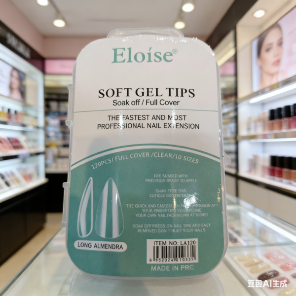 Soft gel tips long almendra-010335
