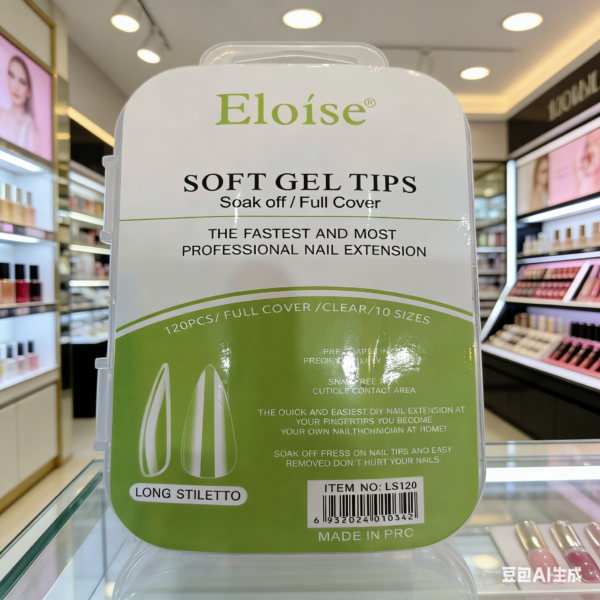 Soft gel tips long stiletto-010342