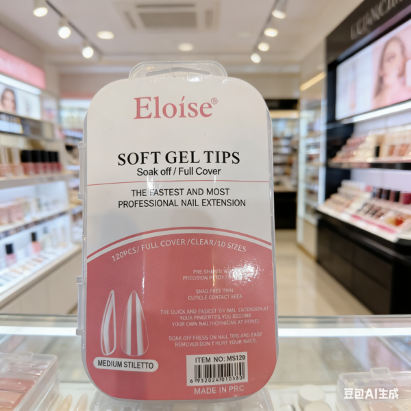 Soft gel tips medium stiletto 010380