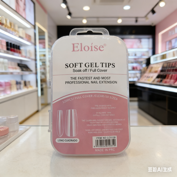 Soft gel tips long cuadrado-010359